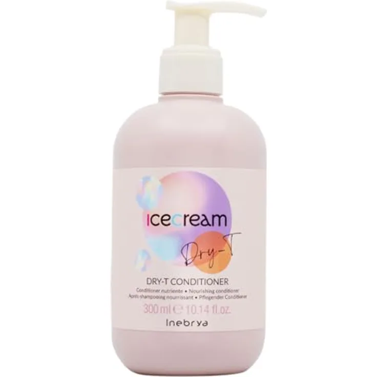 Inebrya Ice Cream Dry-T Conditioner 300ml, Professionelle Haarpflege für trockenes Haar