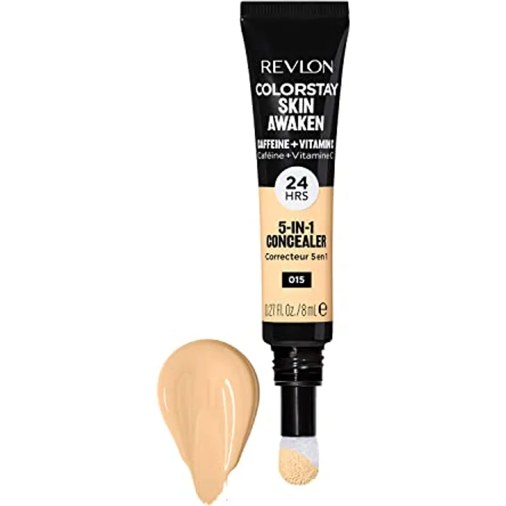 Revlon Colorstay Concealer, 30 g, 5-in-1 Abdeckstift mit 24-Stunden-Haltbarkeit, übertragungssicher, angereichert mit Koffein und Vitamin C, für natürliche Deckkraft – Bild 3