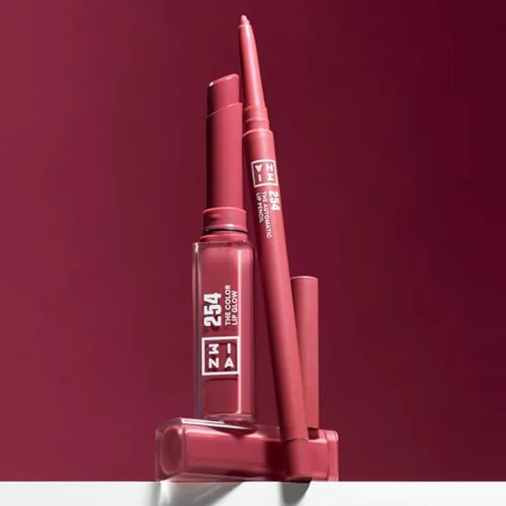 3INA The Color Lip Glow, hydratisierender Lippenstift mit Glanz, Farbton 254 - Vintage Rose, 1.6 g – Bild 6