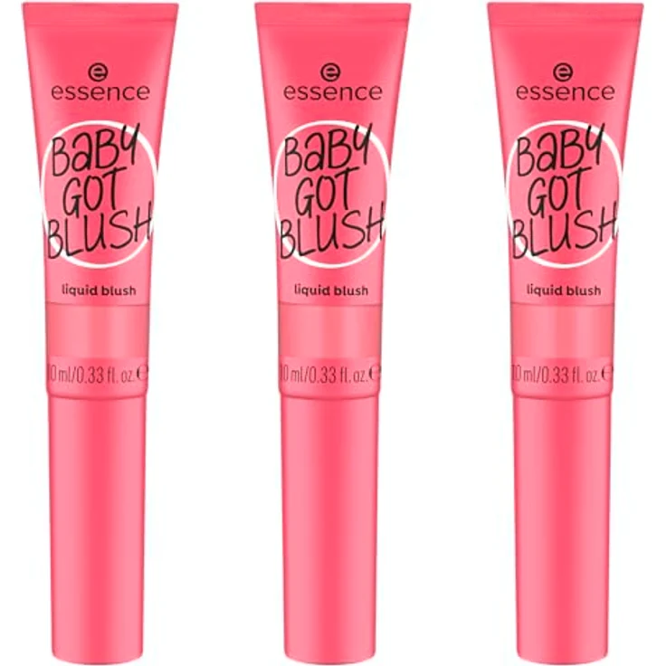 essence BABY GOT BLUSH liquid blush Nr. 10, Pink, schnelltrocknend, vegan, ölfrei, 3er Pack (3x10ml) – Bild 1