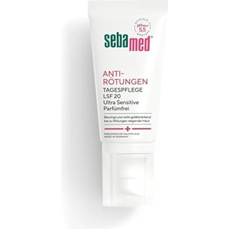 Sebamed Anti-Rötungen parfumfreie Tagespflege mit LSF 20, Creme 50 ml, gegen Hautrötungen, für Rosacea Gesichtspflege, parfumfrei, Made in Germany – Bild 2