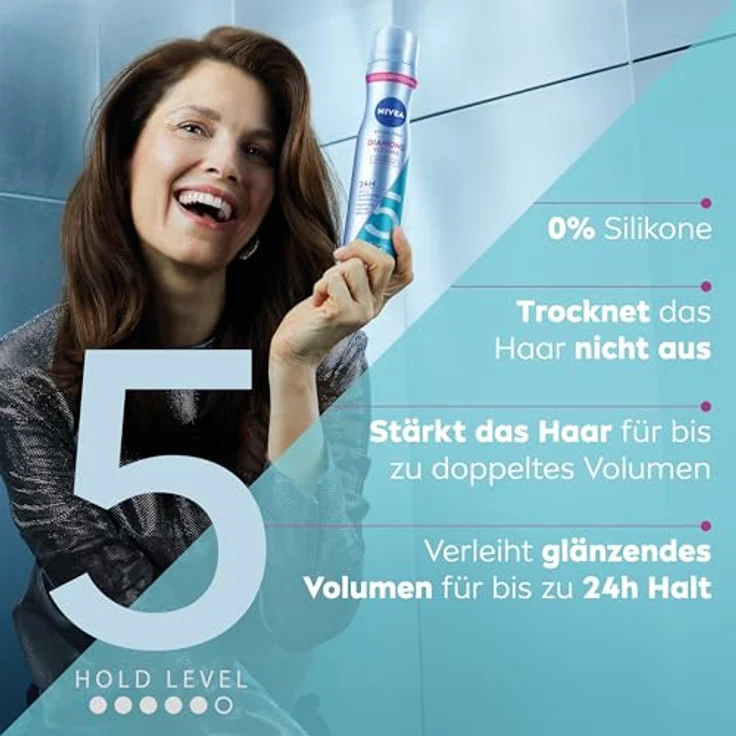 Nivea Haarspray Diamant glanz&Volumen 250 ml – Bild 4