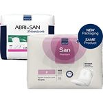 Abena San 2 Premium Inkontinenzeinlagen für Damen und Herren | 350 ml Saugfähigkeit | 30 Stück | schnell einziehende Inkontinenzeinlagen, diskrete und effektiv geformte Inkontinenzeinlagen für Männer