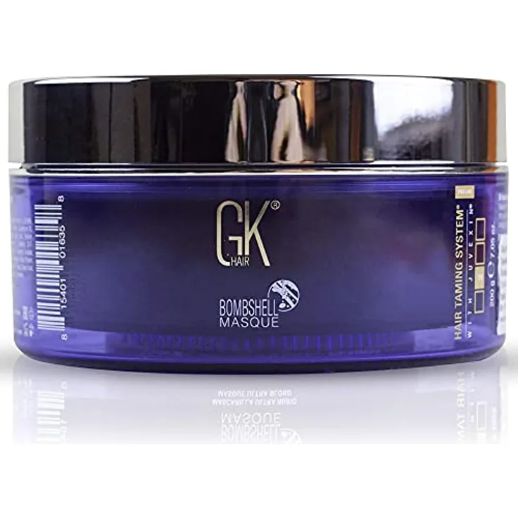 GK HAIR Global Keratin Ultra Blonde Bombshell Maske (200g/7,5oz) - Semipermanente lang anhaltende Haartönungsfarbpigmente, Feuchtigkeitsspendend, Schutz vor Spliss, Natürliche Formel - Unisex