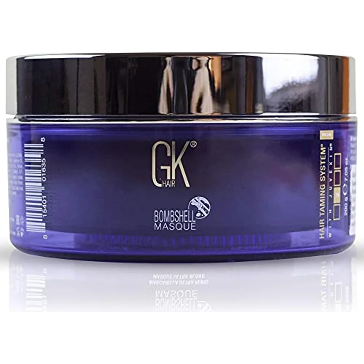 GK HAIR Global Keratin Ultra Blonde Bombshell Maske (200g/7,5oz) - Semipermanente lang anhaltende Haartönungsfarbpigmente, Feuchtigkeitsspendend, Schutz vor Spliss, Natürliche Formel - Unisex – Bild 1
