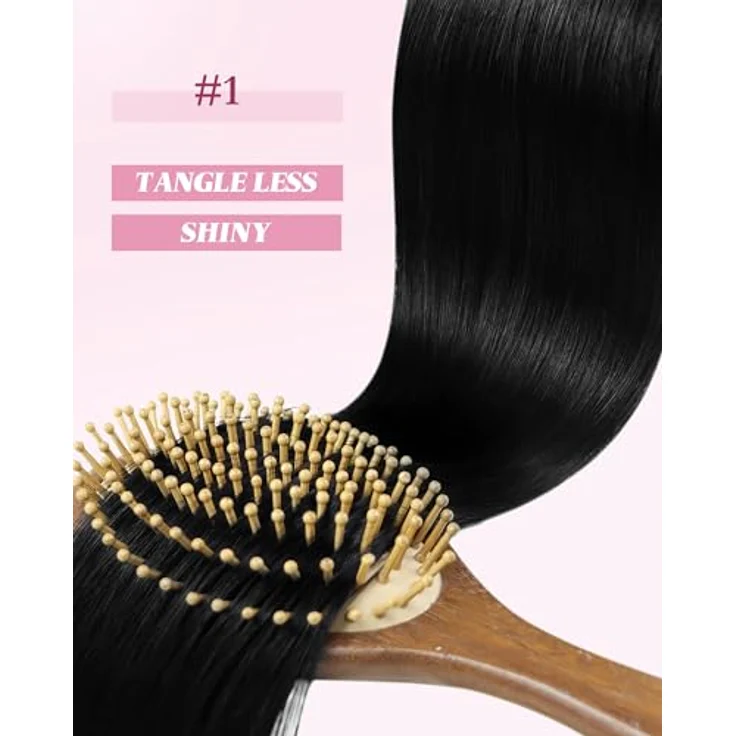 YoungSee Microring Extensions Echthaar 45cm, Invisible Micro Loop Haarverlängerung in Schwarz, 50 Strähnen, sanfte Kaltfusion, natürliches Tragegefühl – Bild 2