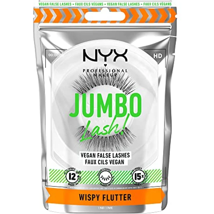 NYX Professional Makeup Jumbo Lash! Künstliche Wimpern Typ 03 Wispy Flutter, für voluminöse und längere Wimpern, einfache Anwendung – Bild 1