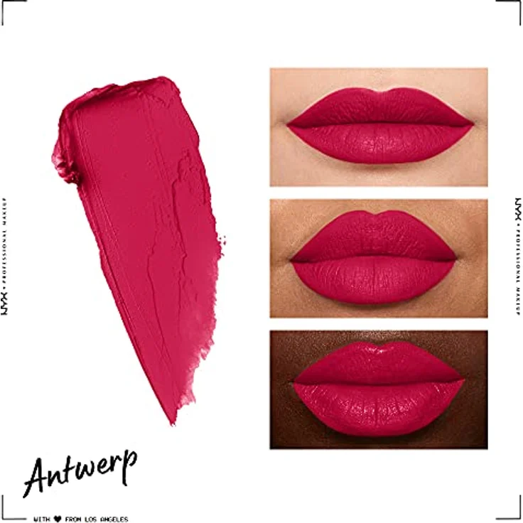 Nyx Professional Makeup Soft Matte Lip Cream, Cremiges Und Mattes Finish, Hochpigmentiert, Langanhaltend, Vegane Formel, Farbton: Antwerp – Bild 3
