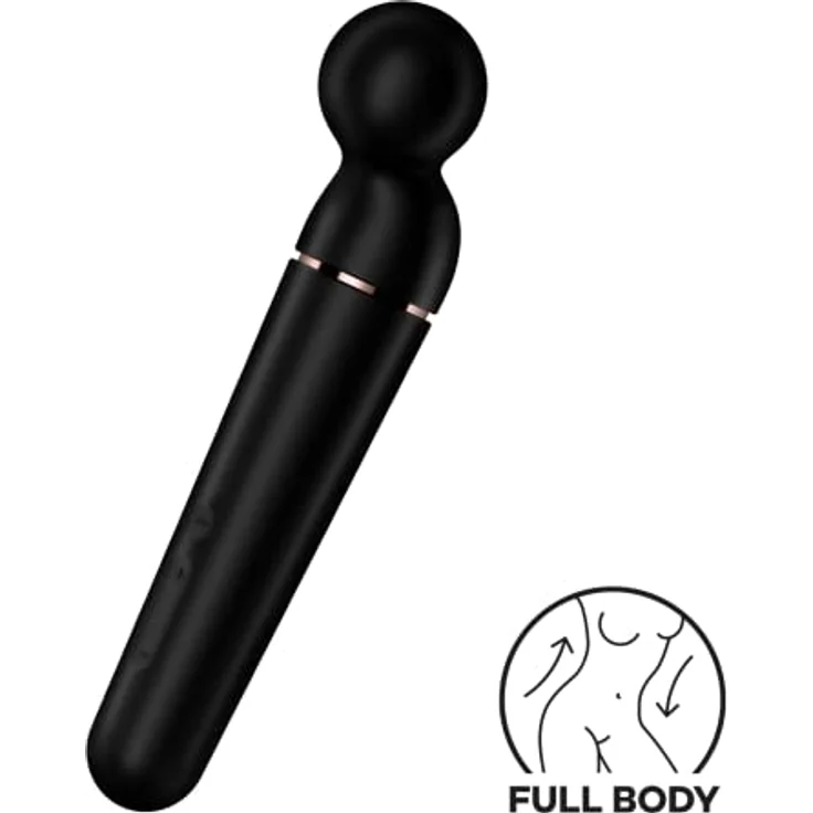 Satisfyer Planet Wand-er Massagestab, 60 Vibrationsmodi, wasserfest (IPX7), 30,5 cm, in Schwarz – Bild 2