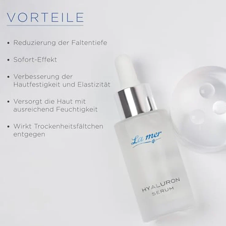 La Mer Hyaluron-Serum | Aufpolsterndes Serum 30 ml | Reduziert die Faltentiefe mit Sofort-Effekt | Grünalgen-Extrakt & fünf verschiedene Hyaluronsäuren – Bild 5