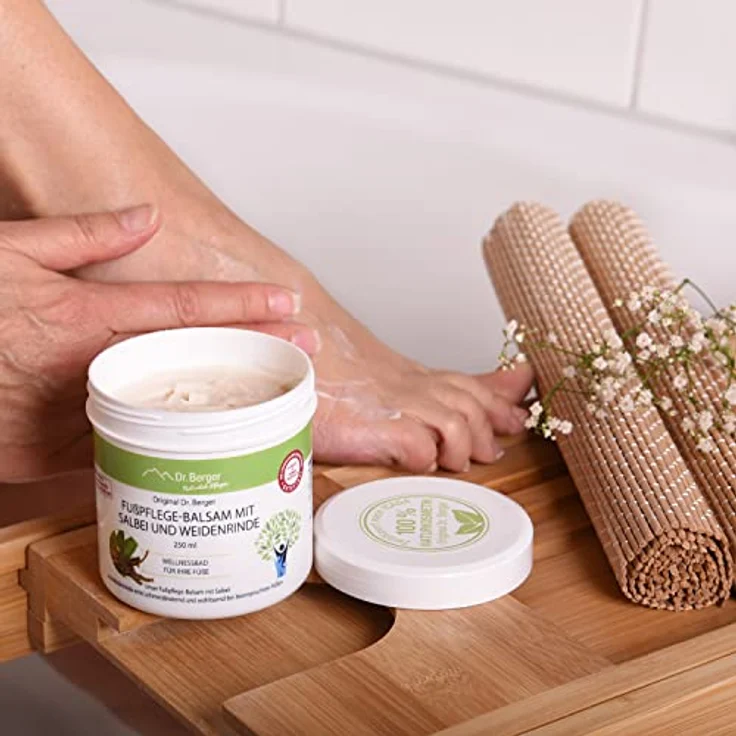 Original Dr. Berger Fusspflege Balsam mit Salbei und Weidenrinde Naturkosmetik 250ml – Bild 5