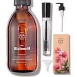 Bionoble Rizinusöl Bio 200ml - 100% Rein, Natürlich und Kaltgepresst - Wimpern, Augenbrauen, Haare, Bart, Nägel - Vegan und Cruelty Free - Castor Oil - Glasflasche + Pumpe + Mascara Kit