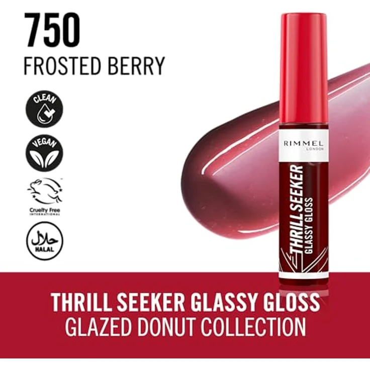 Rimmel London THRILL SEEKER Lipgloss, feuchtigkeitsspendend mit Hyaluronsäure, 6 ml – Bild 4