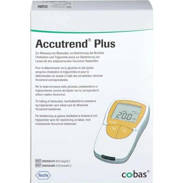 Roche Accutrend Plus, Blutanalysegerät für Cholesterin, Triglyzeride und Laktat, mg/dl, 1 Stück – Bild 2
