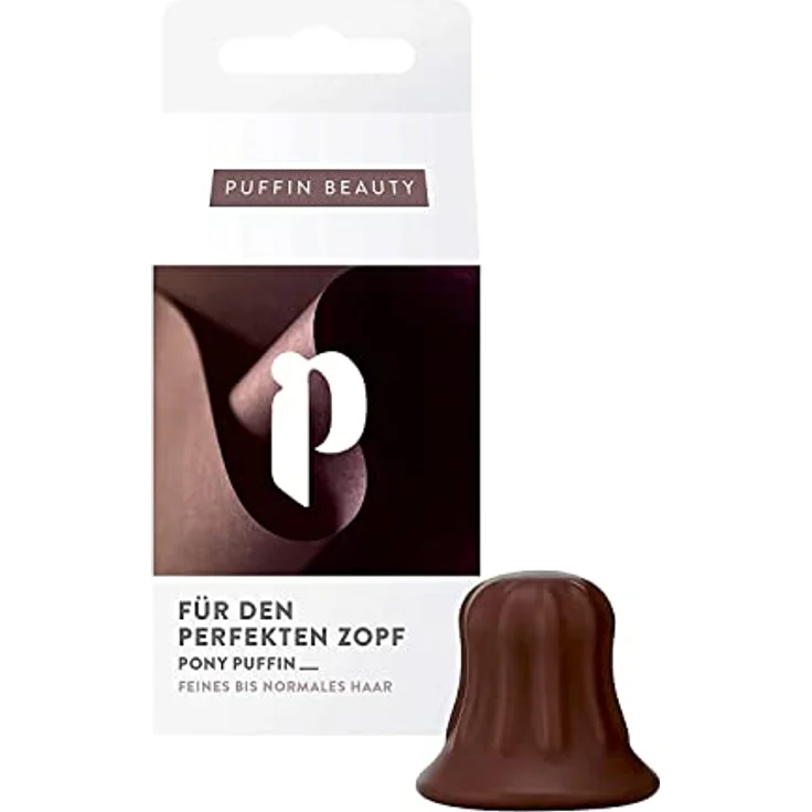 pony puffin CHOCOLATE | Für den perfekten Zopf voller Volumen & Halt - Made in Germany | Latexfrei & vegan | Hebt Deinen Zopf auf das nächste Level | Braun für alle dunklen Haare – Bild 1