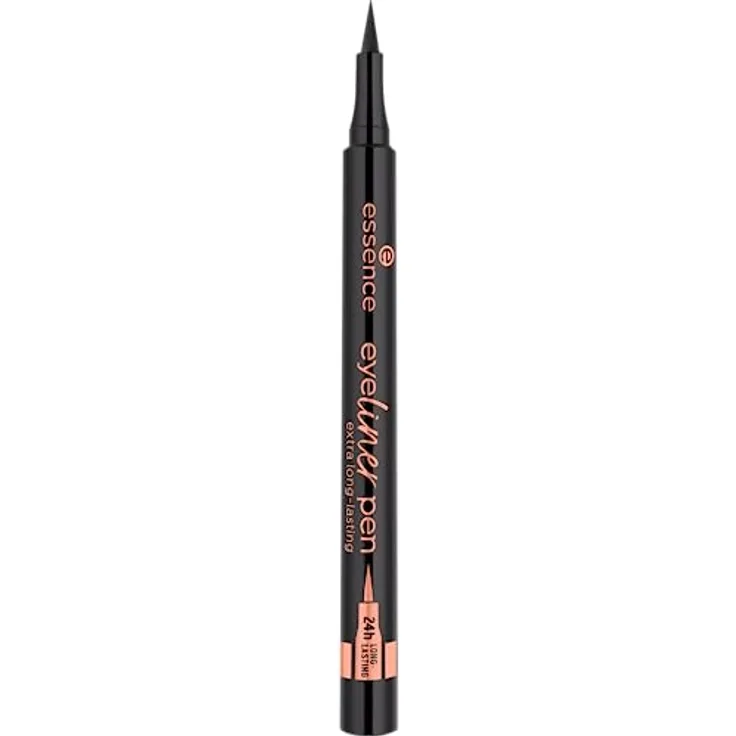 essence eyeliner pen extra long-lasting, Nr. 010, Schwarz, langanhaltend, definierend, farbintensiv, vegan, wasserfest, ohne Mikroplastikpartikel, ohne Parfüm, 1er Pack (1.1ml)