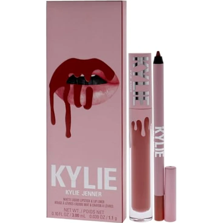 Kylie Jenner Matte Lip Kit 801 Liquid Queen, Lippenstift + Lipgloss mit langanhaltendem, mattem Finish und präzisem Lipliner – Bild 4