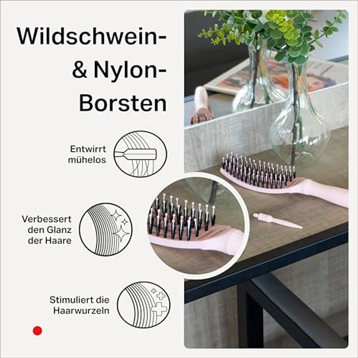 Olivia Garden Bürste Fingerbrush Pastel Pink Combo Small – Bild 7