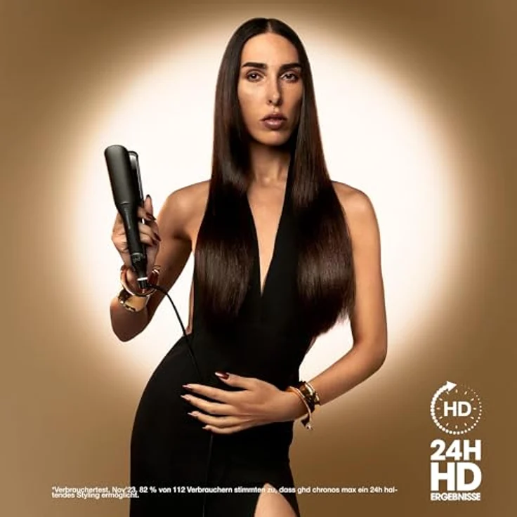 ghd Chronos Max Glätteisen – 185°C, Schnellaufheizfunktion, 30 Sek. Aufheizzeit, ideal für lange Haare - Schwarz – Bild 4