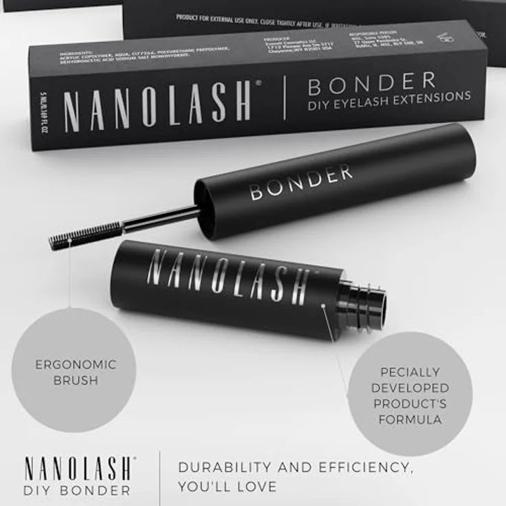Nanolash Bonder für cluster wimpern zur DIY Wimpernverlängerung 5ml - SCHWARZ – Bild 5