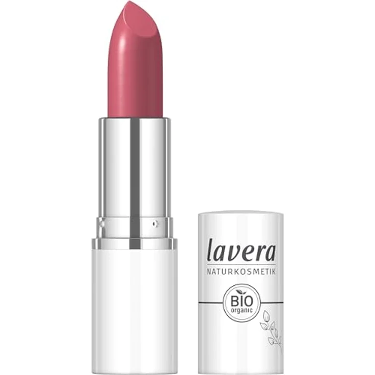 lavera Cream Glow Lipstick - Wild Rose 09, Intensive Farbe, seidig-glänzendes Finish, bis zu 6 Stunden Halt, Naturkosmetik, 18 g – Bild 1
