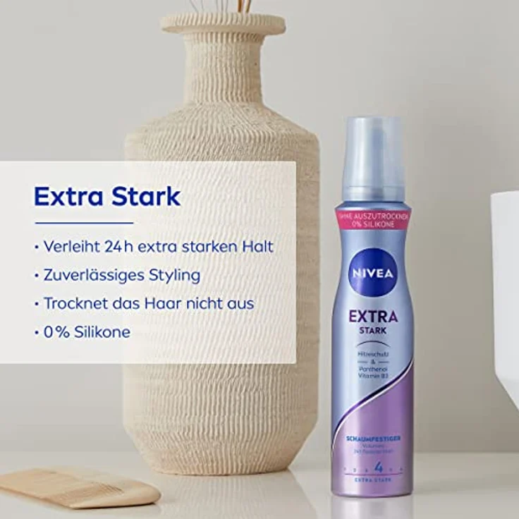 Nivea Haarpflege Styling Extra Stark Schaumfestiger 150 ml – Bild 2