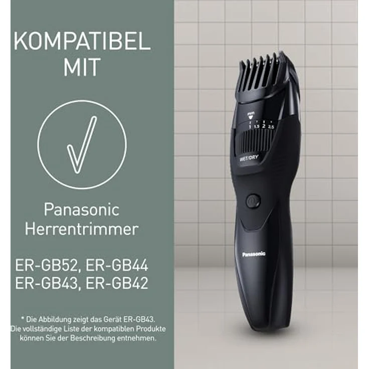 Panasonic WER9606Y136 Ersatz-Trimmerklinge, ultrascharfe 45° Edelstahlklingen für ER-GY10CM, ER-GB52, ER-GB44, ER-GB43, ER-GB42, ER-GB40 & ER2403, japanische Technologie – Bild 4