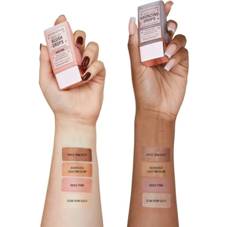 Revolution Beauty London, Bright Light Blush Drops mit Hyaluronsäure, strahlendes Finish, Pink Rosie, 23ml – Bild 5
