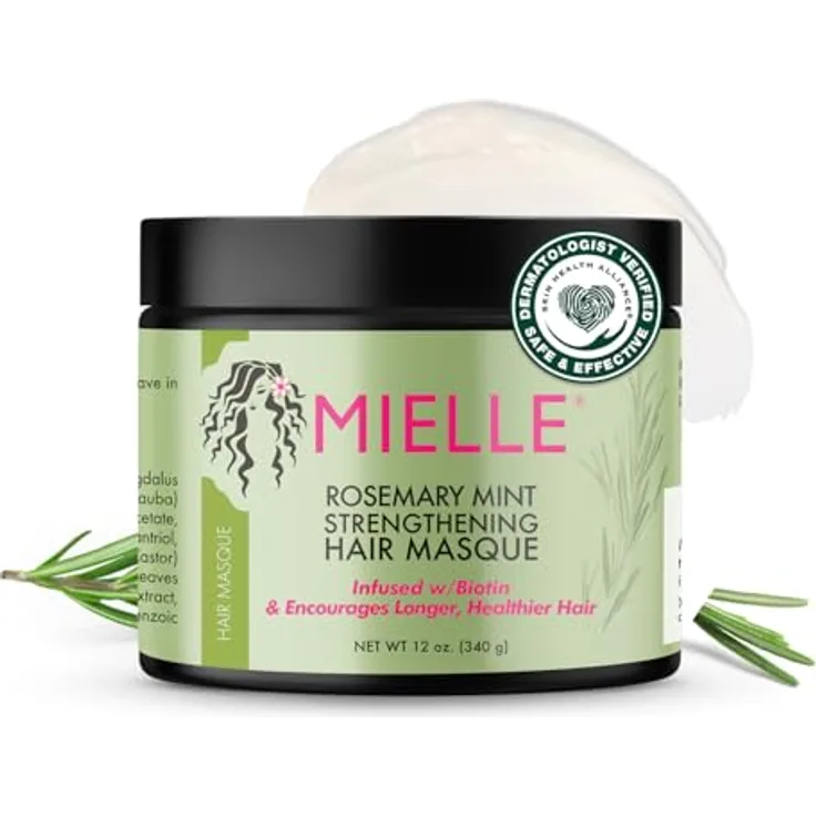Mielle Rosemary Mint Strengthening Hair Masque, Haarmaske mit Biotin für Haarwachstum, 340g