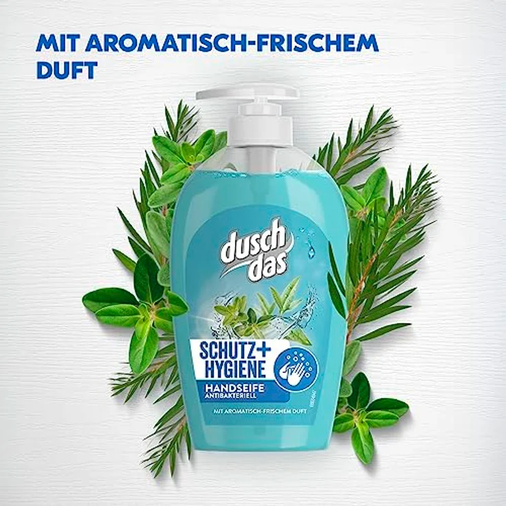 dusch das Flüssigseife Nachfüllbeutel Schutz + Hygiene – antibakteriell, mit Wachssubstanzen, 500 ml Nachfüllpack – Bild 3