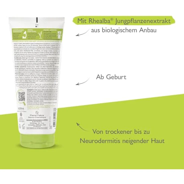 A-Derma Exomega Control Rich Emollient Cream Beruhigende und nährende Creme für trockene, zu Atopie neigende Haut 200 ml  – Bild 5