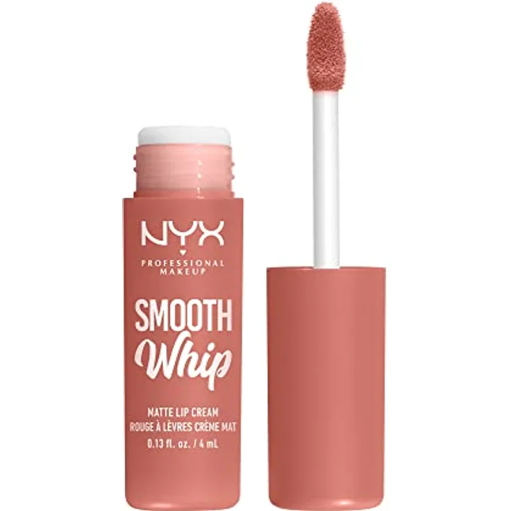 NYX Professional Makeup Smooth Whip Matte Lip Cream, Lipgloss für Damen, pflegende Kakaobutter & Sheabutter, Farbe: Velvet Rose, 4 ml