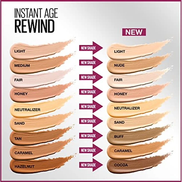 MAYBELLINE NEW YORK Instant Anti Age Eraser Flüssig-Concealer, hochpigmentiert mit Schwamm-Applikator, Farbton 10 Caramel, 6.8 ml – Bild 10