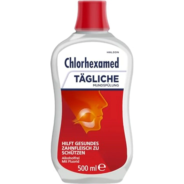 HALEON CHLORHEXAMED tägliche Mundspülung 0,06% – 500 ml, alkoholfreie Formulierung für langfristige Mundhygiene und Kariesschutz – Bild 1