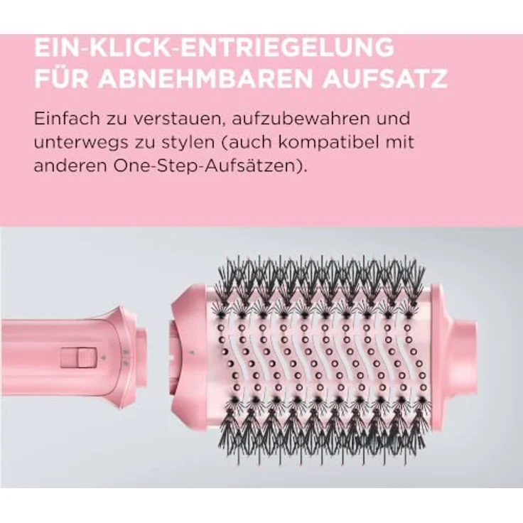 Revlon One Step Volumiser Glow RVDR5375, Haartrockner mit Tourmaline-Keramikbeschichtung, pink – Bild 5