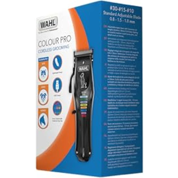 Wahl Colour Pro Tierhaarschneidemaschine Set, kabellos mit 120 Minuten Laufzeit, farbcodierte Aufsteckkämme und ergonomischem Design – Bild 8