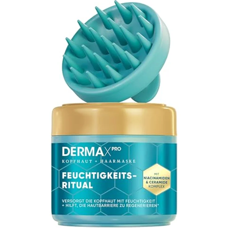 Head & Shoulders DermaXPro Feuchtigkeitsritual Kopfhaut- & Haarmaske 300ml mit Massager, intensive Feuchtigkeit für trockene Kopfhaut und Haare – Bild 2