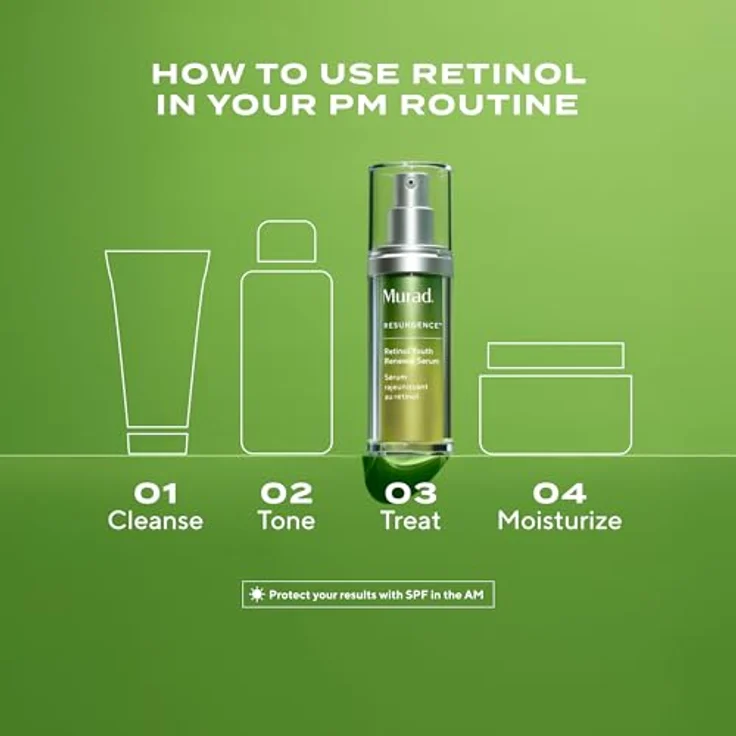 Murad Retinol Youth Renewal Gesichtsserum, 30 ml, Unisex, gegen Hautalterung mit feuchtigkeitsspendenden Eigenschaften – Bild 9