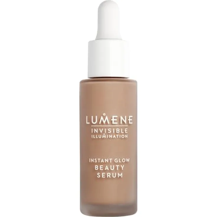 Lumene Invisible Illumination Instant Glow Beauty Serum, 30 ml - vegan, Gel-zu-Öl-Textur, natürliche Deckkraft und strahlendes Finish
