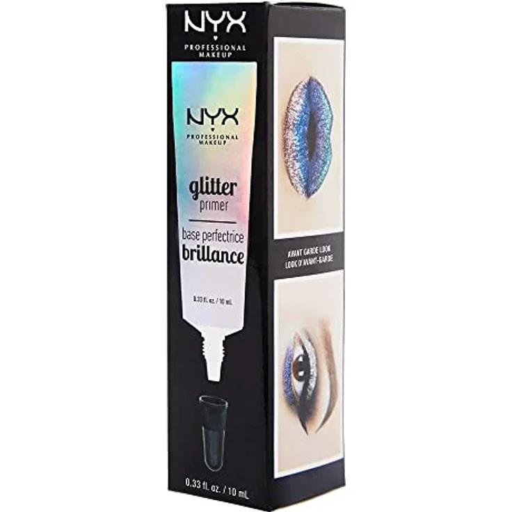 NYX Professional Makeup Glitter Primer, transparenter Make-up-Primer für Glitzer, 10 ml – Bild 4