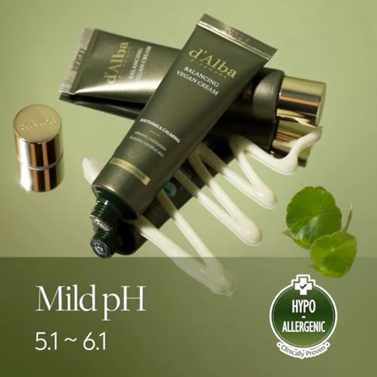d'Alba Balancing Vegan Cream Gesichtscreme, mit weißen Trüffeln und Vitamin E, für empfindliche Haut, 50 ml – Bild 3