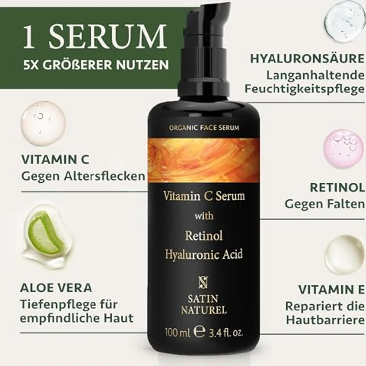 Satin Naturel Bio Vitamin ACE Serum Intensivpflege 100ml – Bild 6