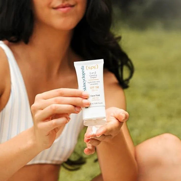 Skincyclopedia LSF 50 Sonnencreme, Hyaluron Sonnenfluid mit Ceramiden und Centella Asiatica, Sun Protection Face Fluid SPF 50, UVA und UVB, Sonnenschutz mit hohem Breitspektrumschutz, 50ml – Bild 3