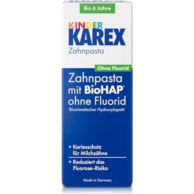 Karex Kinder Zahnpasta mit BioHAP ohne Fluorid, bis 6 Jahre, 50 ml – Bild 2