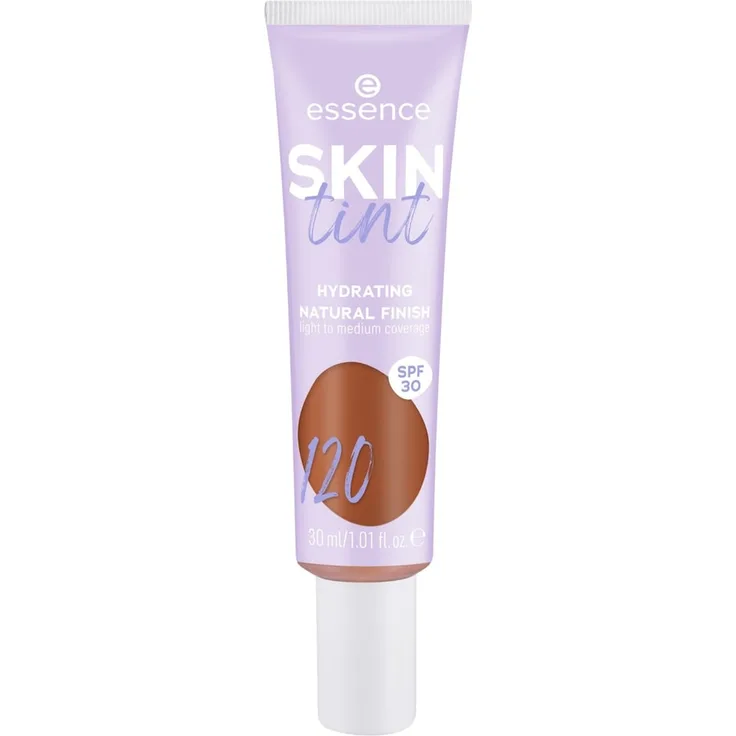 Essence SKIN Tint Foundation 30 ml, leichte bis mittlere Deckkraft mit LSF 30, veganer Formel