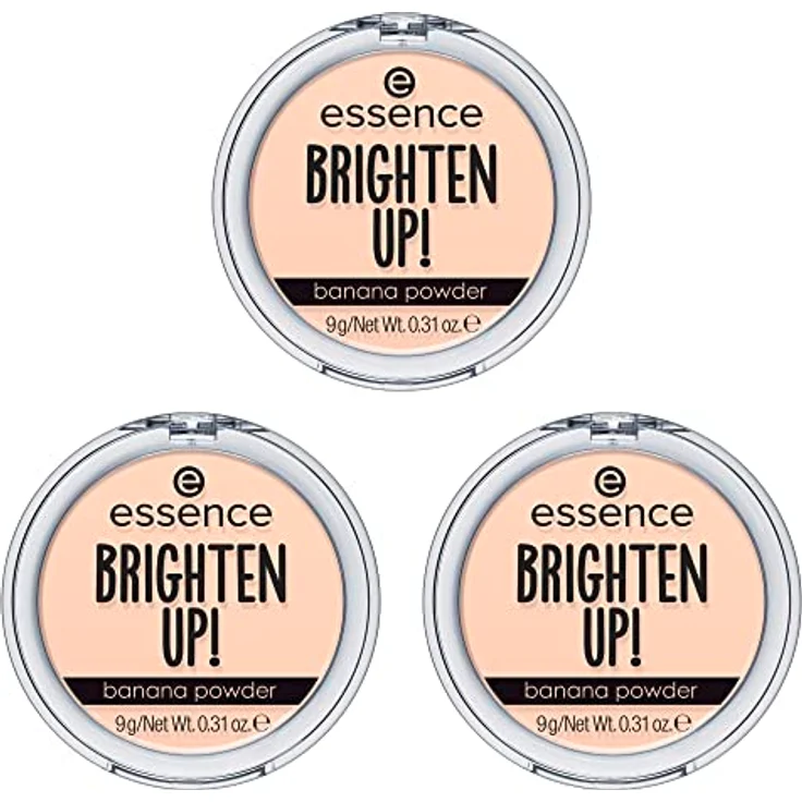 essence BRIGHTEN UP! banana powder Nr. 20, gelb, mattierend, vegan, ölfrei, 3er Pack (3x9g) – Bild 1