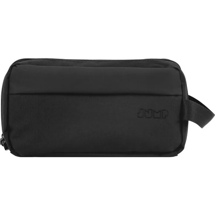 Jump Dunaa Kulturbeutel 22 cm, grau, 100% Polyester, praktische Größe 22 cm x 12 cm x 10 cm