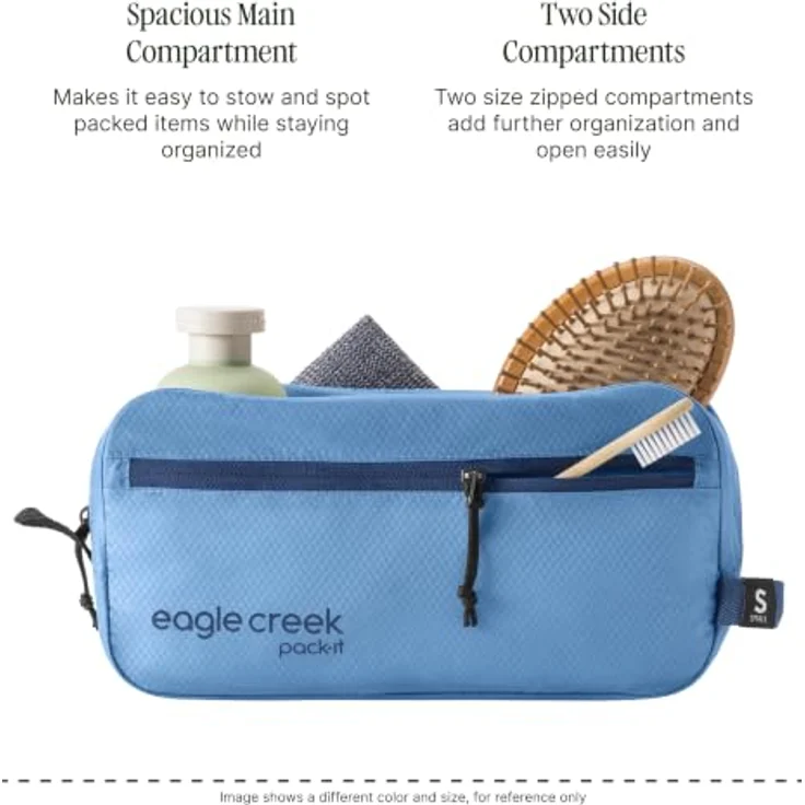 Eagle Creek Pack-It Kulturbeutel S, silberfarben, 25.5 cm x 8 cm x 13 cm, 100% Polyester – Bild 4