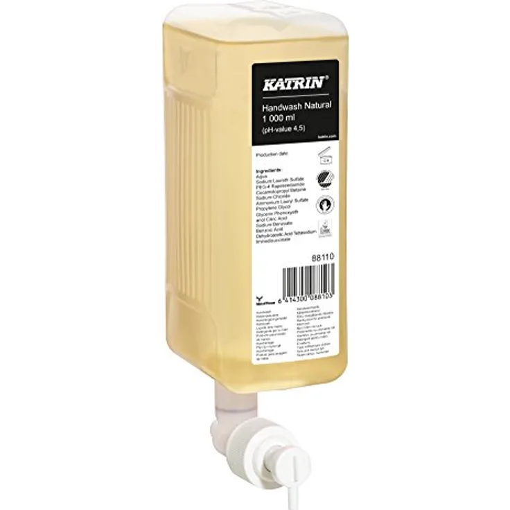 Katrin 88110 Flüssigseife, Natural, 1000 mL (6-er Pack)