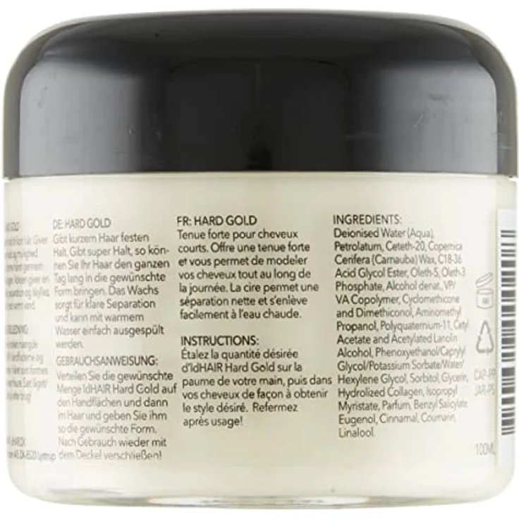 ID Hair IdHAIR Hart-Gold-Haarwachs für kurzes Haar, starker Halt, 100 ml (3 Stück) – Bild 5
